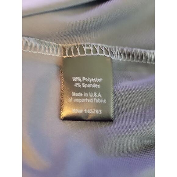 Franne Golde Gray LS V Neck Tunic Top Women's Large Stretch USA Made - Picture 12 of 12